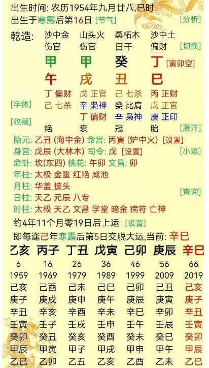 八字排盘分析